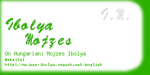 ibolya mojzes business card